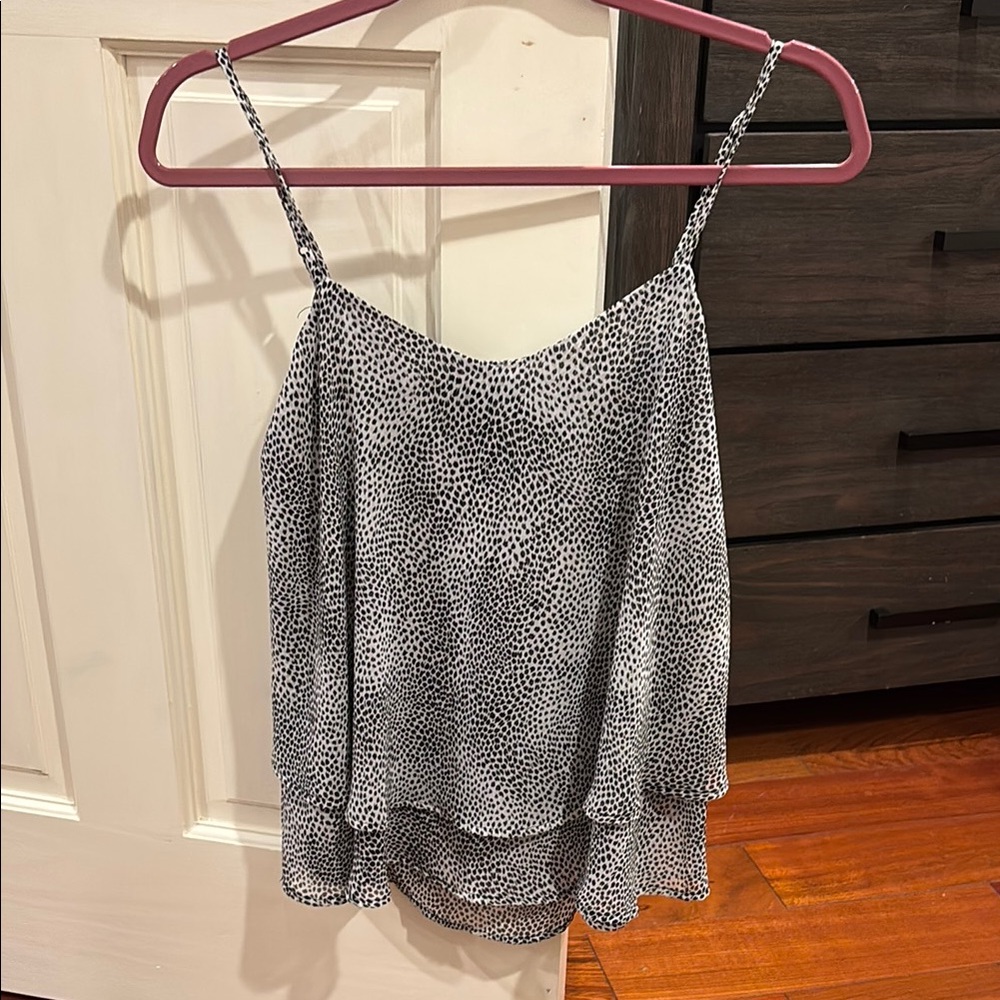 Spotted Black and White Women's Top